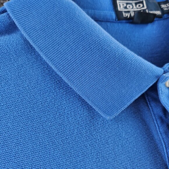 Polo Ralph Lauren 3XLT Short Sleeve Blue Polo Shirt Pink Embroidery Logo Cotton - Picture 7 of 16